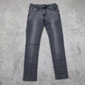 AG Adriano Goldschmied The Kinston Jeans Girls size 12 Black Slim Skinny Denim